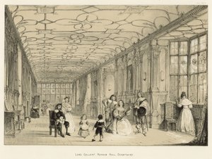 Long Gallery, Haddon Hall, Derbyshire od Joseph Nash