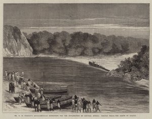 Anglo-americká expedice pana HM Stanleyho za průzkumem střední Afriky, vodopády Kalulu, smrt Kalulu od Joseph Nash