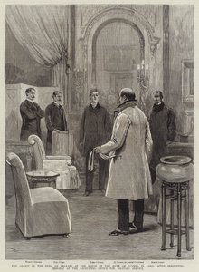 Zatčení vévody z Orleansu v Domě vévody z Luynes v Paříži poté, co se představil ve náborovém úřadu pro vojenskou službu