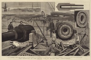Výbuch 38tunové zbraně na palubě HMS Thunderer