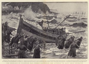 Hrdinky ze zátoky Runswick, ženy, které spustily záchranný člun, aby zachránily své muže od Joseph Nash