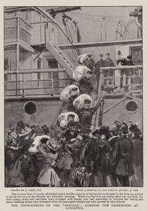 The Home-Coming of the Pavonia, landing the Passengers at Liverpool od Joseph Nash