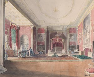 The State Bed Chamber, Stowe Buckinghamshire, 1838. od Joseph Nash