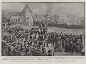 Přenesení ostatků prince a princezny Bismarckových do mauzolea ve Friedrichsruhu