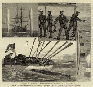 Se Středomořskou flotilou, HM Monarch at Gun Cotton and Torpedo Practice
