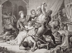 Zajetí Rogera de Mortimer (1287-1330) na hradě Nottinghamu