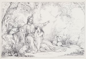 Shakespearova Bouře, I. dějství, scéna 2 od Joseph Noel after Paton
