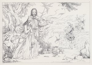 Shakespearova Bouře, I. dějství, scéna 2 od Joseph Noel after Paton