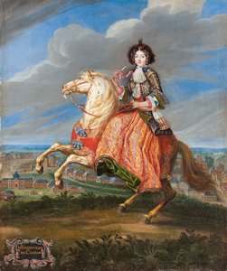 Jezdecký portrét Françoise Madeleine Claude de Saint-Géran, 1675-1680.