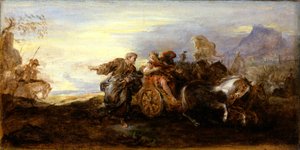 Scéna z antické historie, cca 1680-90 (olej, papír na plátně)