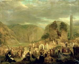 Den všech duší na hřbitově v Glendalough od Joseph Peacock