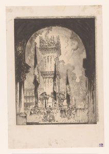Venice Campanile ve výstavbě Přestavba Campanile, No. já od Joseph Pennell (signed by artist)