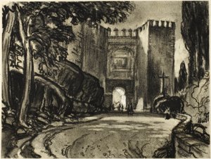 Brána Segovia od Joseph Pennell