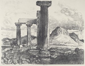 Acro, Korint z Korintu, 1913. od Joseph Pennell