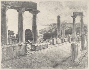 Aegina, Černý les od Joseph Pennell