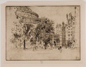 Albert Hall, Londýn od Joseph Pennell