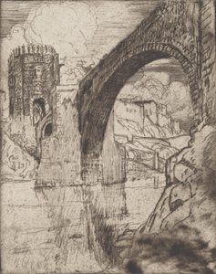 Arch of Bridge of Alcantara, 1904. od Joseph Pennell