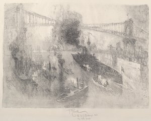 Bitevní loď se vrací domů, 1917. od Joseph Pennell