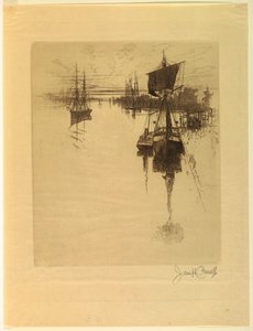 Pod mostem Chestnut Street Bridge od Joseph Pennell