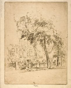 Velký strom--Cheyne Walk od Joseph Pennell