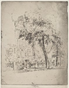 Velký strom, Cheyne Walk od Joseph Pennell