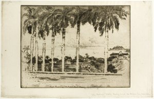 Bishops Walk, Ancon Hill, Panama od Joseph Pennell