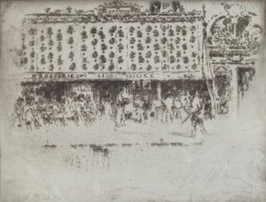 Brasserie, Au Lion Rouge, 1893. od Joseph Pennell