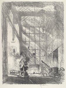 Bringing in the Gun, 1916. od Joseph Pennell