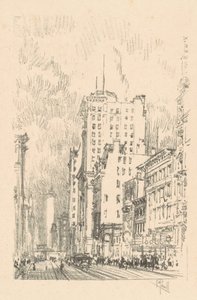 Broadway, Nad Dvacátou třetí ulicí od Joseph Pennell