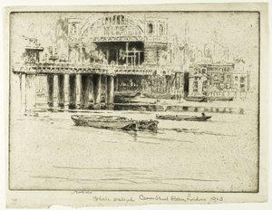 Stanice Cannon Street, od řeky od Joseph Pennell