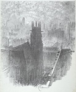 Christ Church, St. Louis, 1919. od Joseph Pennell
