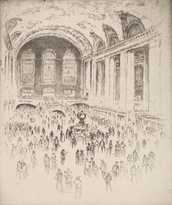 Hala, Grand Central, New York, 1919. od Joseph Pennell