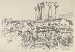Korint, směrem k zálivu, 1913. od Joseph Pennell