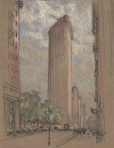 Kresba budovy Flatiron od Pennella, kolem roku 1904 (tužka a pastel na papíře) od Joseph Pennell