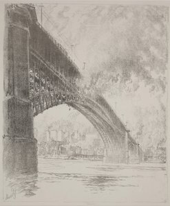 East Bridge, St Louis od Joseph Pennell