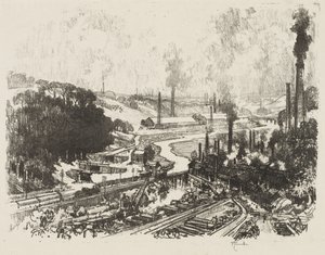 Anglické válečné dílo: Munition Works od Joseph Pennell