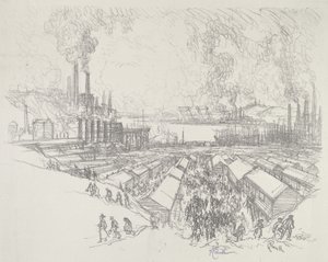 Pět hodin, 1916. od Joseph Pennell
