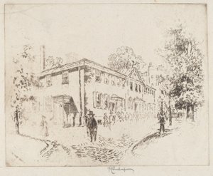 Fourth Street, Meeting House, Philadelphia od Joseph Pennell