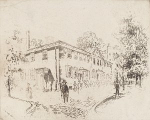 Fourth Street, Meeting House, Philadelphia, 1920. od Joseph Pennell