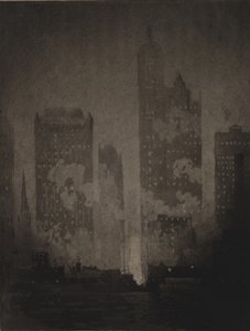 Z trajektu na Cortlandt Street od Joseph Pennell