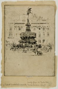 Gilbertův památník, Piccadilly Circus od Joseph Pennell