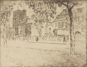 Dům, kde Whistler zemřel, 1904. od Joseph Pennell