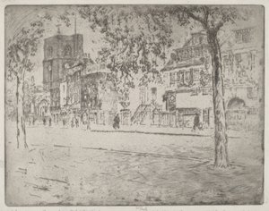 Dům, kde Whistler zemřel, 1904. od Joseph Pennell