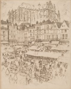 Místo, Beauvais, 1907. od Joseph Pennell