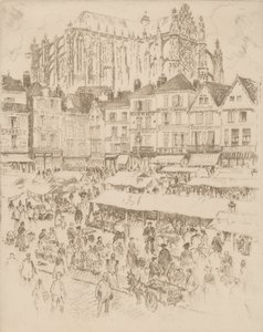 Místo, Beauvais, 1907. od Joseph Pennell