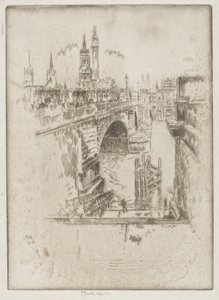 London Bridge Stairs od Joseph Pennell