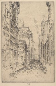 Dolní Broadway od Joseph Pennell