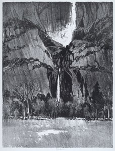 Lower Falls, Yosemite od Joseph Pennell