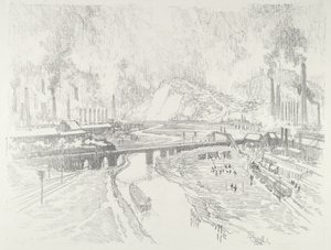 Munition Town, 1916. od Joseph Pennell