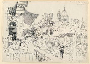 Hudba ve veřejné zahradě od Joseph Pennell